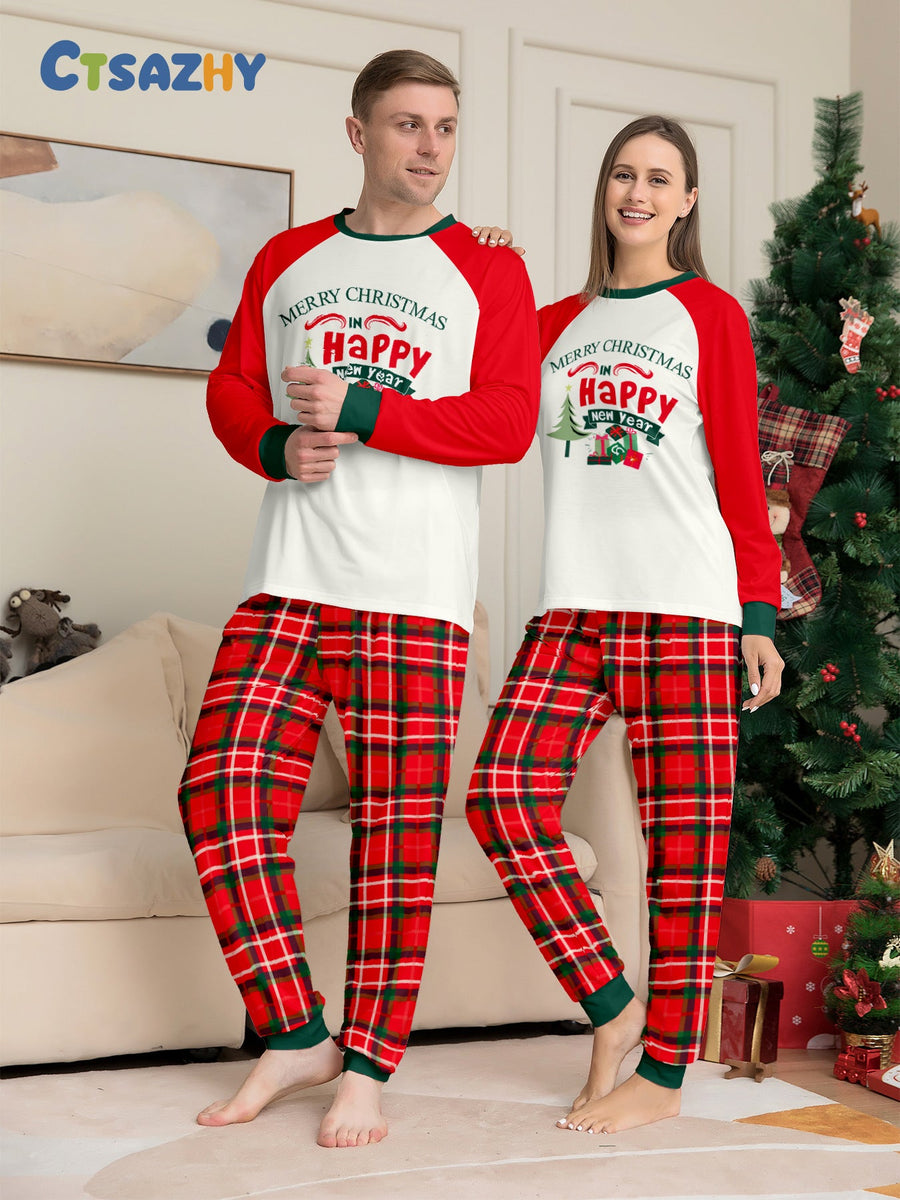 Christmas Tree Printed Family Matching Christmas Pajamas Sets Family ...
