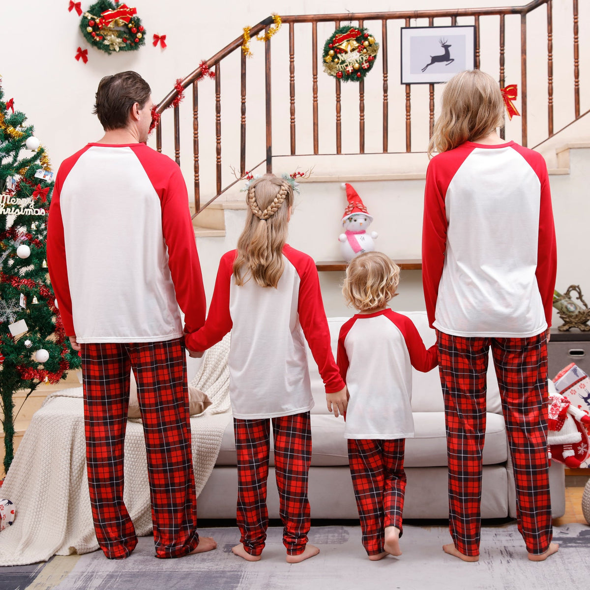 Christmas Cousin Crew red plaid family matching Christmas pajamas– JOYINBOX