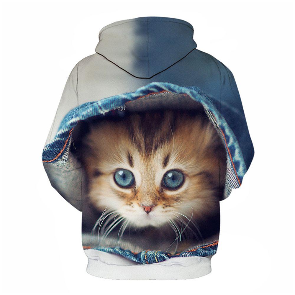 the COFFEE CAT - Cute Cartoon 3D Print Fashion Oversized Hoodies/Sweatshirts for Women