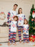 Christmas Pajama Set with Cartoon Alphabet Antler Printing