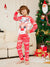 Family Matching Fawn Print Round Christmas Pajama Set