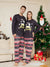 Family Matching Pajama Set with Moose Monogrammed Antler Print