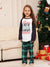 Christmas Parent-Child Classic Plaid Alphabet Cartoon Pajamas