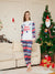 Christmas Pajama Set with Cartoon Alphabet Antler Printing