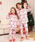 Christmas Parent-Child Pajamas with Monogrammed Cartoon Deer Prints