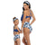 Ruffled Top & High Waisted Bottom Mommy and Me Swimsuit