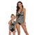 Covering The Belly Slimming One-Piece Mommy and Me Swimsuit
