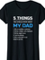 5 Things You Should Know About My Dad Funny Stupid Saying Short Sleeve T-shirt