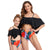 Off Shoulder Top & Stripe Bottom Mommy and Me Swimsuit
