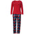 Family Matching Red Plaid Home Family Look Pajama Set