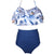 Ruffle Print  Blue Bikini Family Matching Swimwear