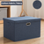 Linen Foldable Storage Box with Lid and Handle
