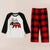 Family Matching Mama&Papa Bear Plaid Print Pajamas Sets