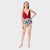 Family Matching Red Flower Printed Swimsuits
