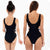 Deep V-Neck Hollowed High Waist One-piece Mommy and Me Swimsuit
