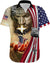 3D Graphic Short Sleeve Shirts Hand American Flag Independence Day