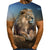 3D Graphic Short Sleeve Shirts Lion
