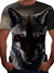 3D Graphic Wolf Animal Street Causal Short Sleeve Anime Active Shirts