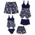 Family Matching Leaves Printed Swimsuits
