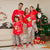 New Christmas family pajamas set with cartoon letter pattern