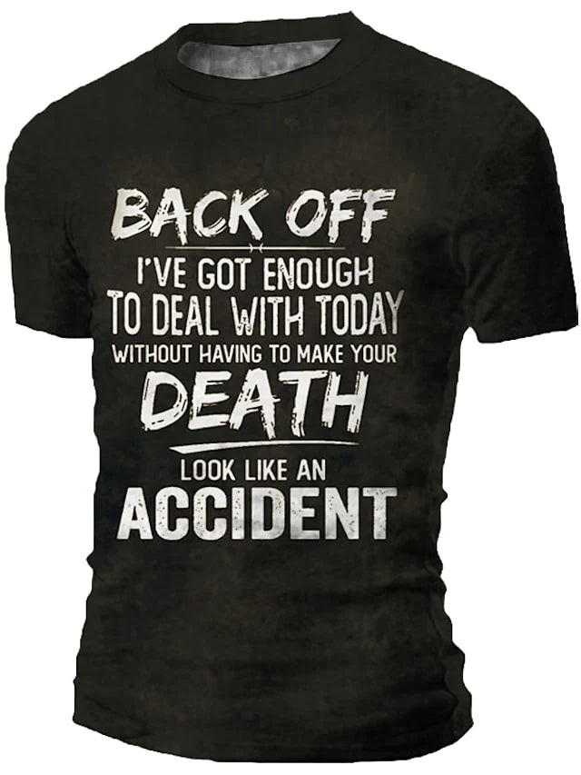 3D Graphic Back Off Death Casual Short Sleeve Shirts– JOYINBOX