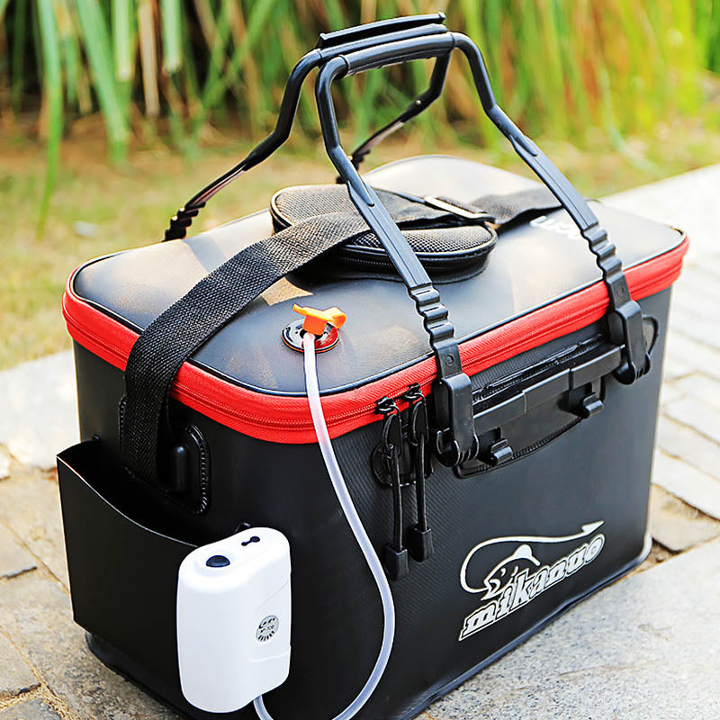 oldable Waterproof Fishing Bucket, Live Fish Container Multi-Functional ...