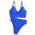 Solid Bikini Set Push Up Vest Swimsuit