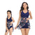 Ruffle Floral Print One-Piece Mommy and Me Swimsuit