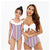 Striped Print Sweet Cute One-Piece Mommy and Me Swimsuit