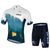 Landscape Painting Short Sleeve Cycling Jersey Set Waist Shorts Bicycle Suit