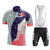 Polka Dots Short Sleeve Cycling Jersey Set Bib White Black Shorts Bicycle Suit