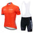 Sport Short Sleeve Cycling Jersey Set Bib White Black Shorts Bicycle Suit