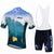 Landscape Painting Short Sleeve Cycling Jersey Set Bib White Black Shorts Bicycle Suit