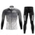 Fleece Long Sleeve Cycling Jersey Set Waist Pants Bicycle Suit