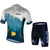 Landscape Painting Short Sleeve Cycling Jersey Set Waist Shorts Bicycle Suit
