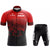 Gradient Short Sleeve Cycling Jersey Set Waist Shorts Bicycle Suit