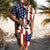 Men's US Flag Hawaiian Casual Short Sleeve Suits