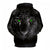 3D Graphic Printed Hoodies Green Eye Tiger