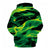 3D Graphic Printed Hoodies Green Smoke