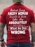 Men's Behind Every Angry Woman Stands A Man Casual Short Sleeve T-Shirt