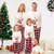 Christmas Family Matching Reindeer Plaid Cotton Pajamas Set