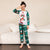 Merry Christmas cartoon pattern family pajamas set
