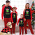 Christmas red family matching pajamas plaid letter print